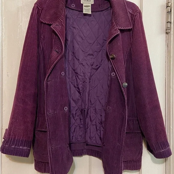L.L.Bean‎ women’s vintage corduroy purple jacket size Medium P - Picture 4 of 11